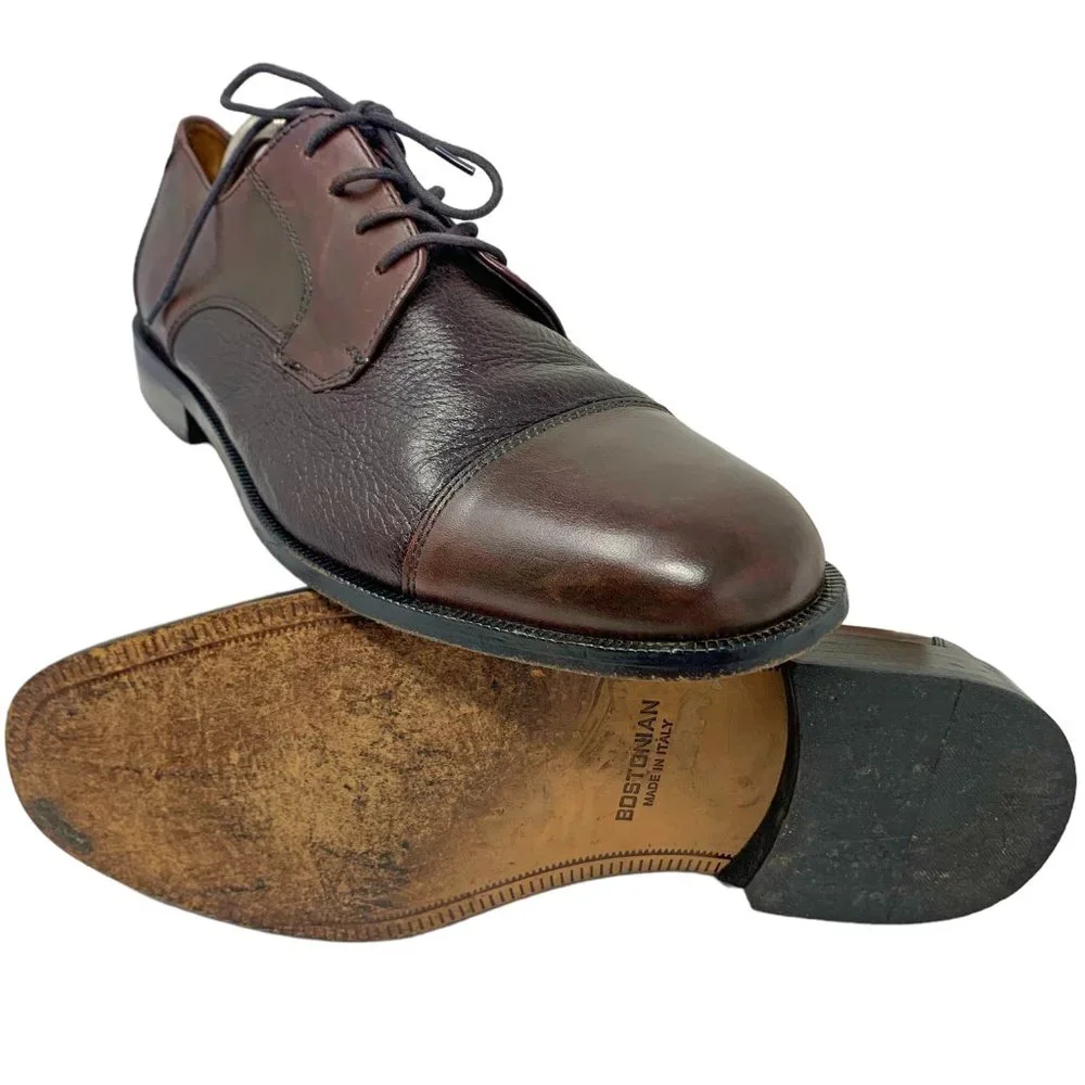 BOSTONIAN 27848 Marco‎ Brown Leather Cap Toe Dress Oxfords